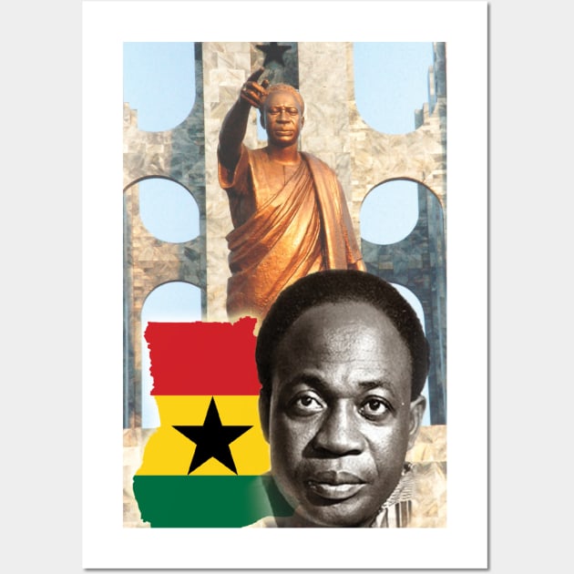 Kwame Nkrumah First President of Ghana and Pan African Leader Wall Art by Panafrican Studies Group